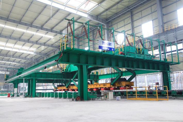 Kuangyuan anode carbon stacking crane in an electrolytic aluminium plant