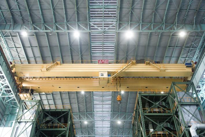 Cranes in final assembly