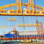 The 22,000 t Honghai arch shipbuilding gantry crane built by Kuangyuan